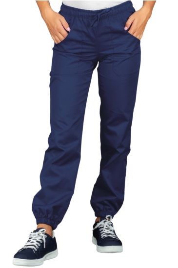 Pantagiaffa trousers with elastic Blu Isacco