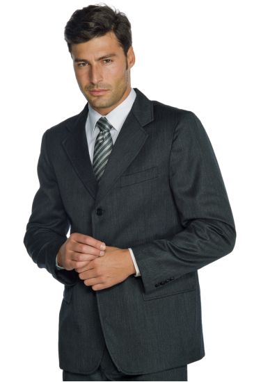 3 buttons lined jacket for men - Isacco Anthracite