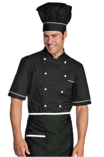 Giacca Cuoco Alicante Mezza Manica - Isacco Black+white Isacco