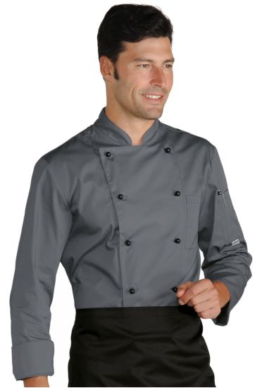 Giacca Cuoco Classica Bottoni Antipanico - Isacco Grigio Isacco