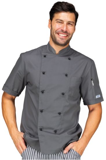 Giacca Cuoco Classica Bottoni Antipanico - Isacco Grigio Isacco