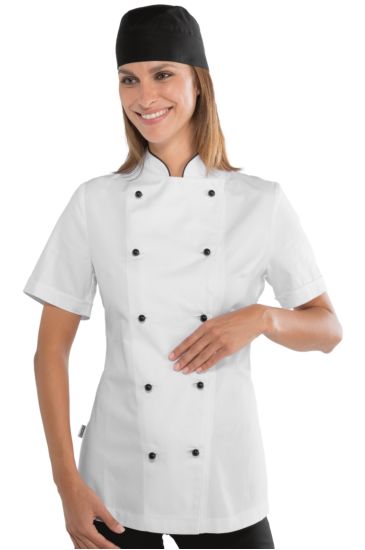 Lady Chef jacket - Isacco White+black