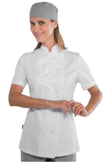 Giacca Lady Chef bottoni antipanico - Isacco White Isacco