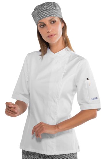 Lady Chef jacket with snaps - Isacco Bianco