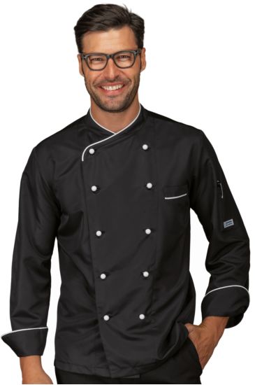 California chef jacket - Isacco Black+white