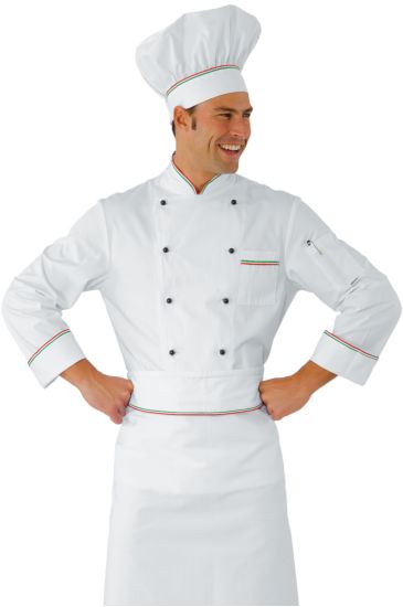 Profiled chef jacket - Isacco White+italy