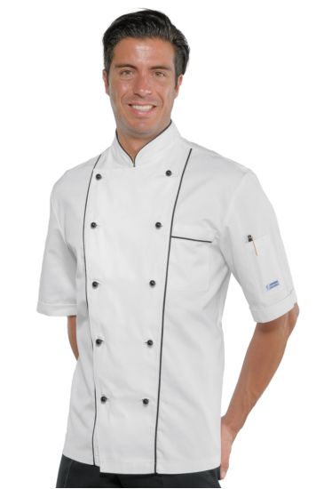 Profiled chef jacket - Isacco White+black
