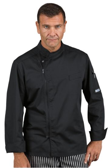 Bilbao chef jacket with zip - Isacco Nero