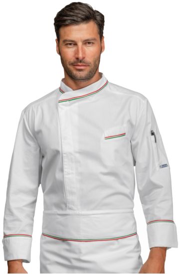 Bilbao chef jacket - Isacco White+italy