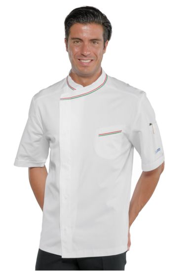 Bilbao chef jacket - Isacco White+italy