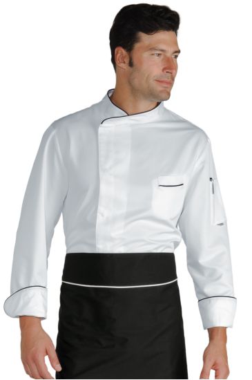Bilbao chef jacket - Isacco White+black