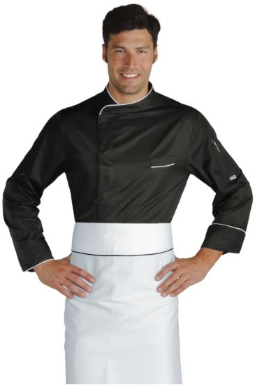 Bilbao chef jacket - Isacco Black+white
