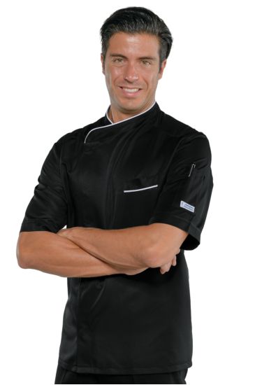 Bilbao chef jacket - Isacco Black+white