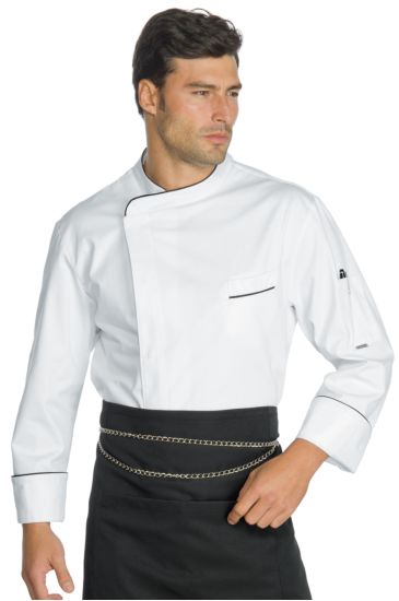 Wimbledon chef jacket - Isacco White+black