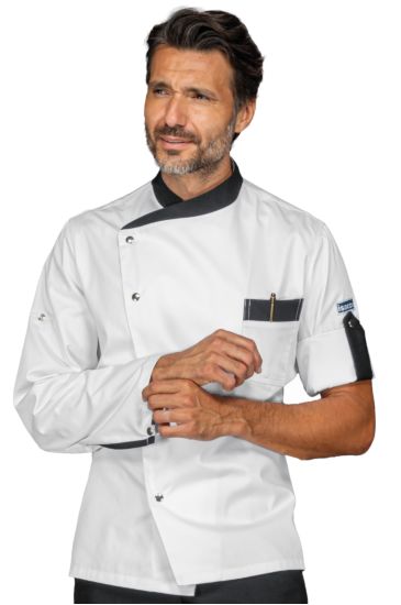 Manhattan chef jacket - Isacco White+black