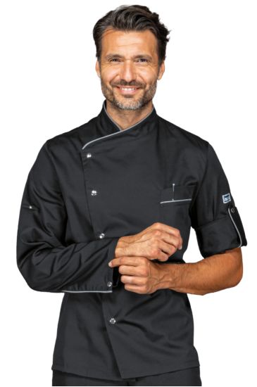 Manhattan chef jacket - Isacco Black+grey