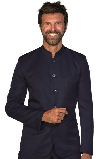 Riad jacket with vents - Isacco Blu