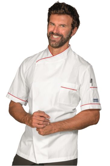 Dubai chef jacket - Isacco White+red