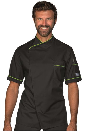 Dubai chef jacket - Isacco Black+apple Green