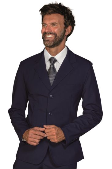 Cambridge dark blue jacket stretch wool Blu Isacco