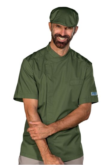 BILBAO MILITARY GREEN CHEF JACKET Green Army Isacco