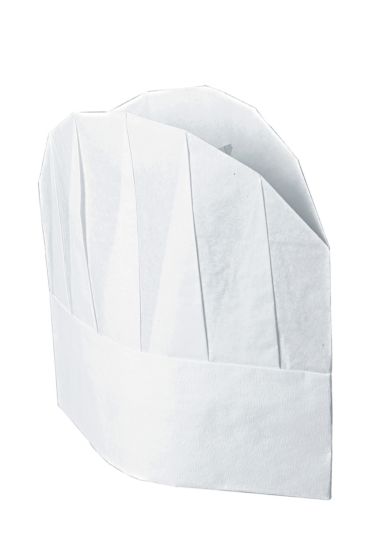 Nonwoven chef hat 23 cm (10 items package) Bianco