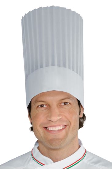 Nonwoven chef hat 30 cm (10 items package) Bianco