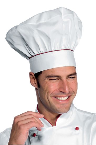 Chef hat - Isacco White+red