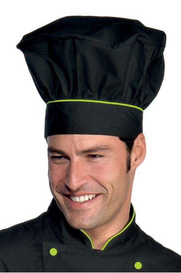 Cappello Cuoco - Isacco Nero+verde Mela