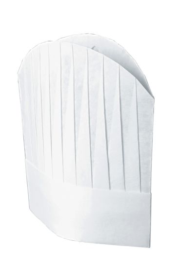 Nonwoven chef hat 29 cm (10 items package) Bianco