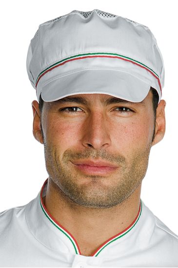 Cappello Charly con Rete - Isacco Bianco+tricolore