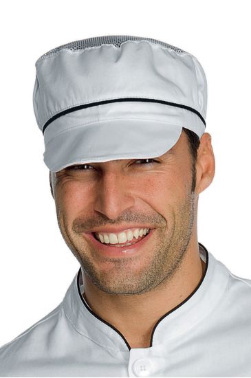 Cappello Charly con Rete - Isacco Bianco+nero