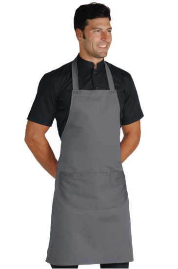 Breast apron cm 70x90 with round pocket - Isacco Grey