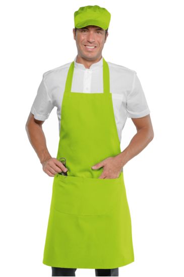 Grembiule Pettorina cm 70x90 con tasca arrotondata - Isacco Apple Green Isacco