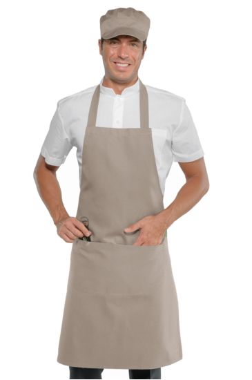 Breast apron cm 70x90 with round pocket - Isacco Turtledove