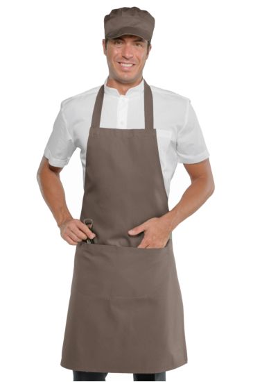 Breast apron cm 70x90 with round pocket - Isacco Mud