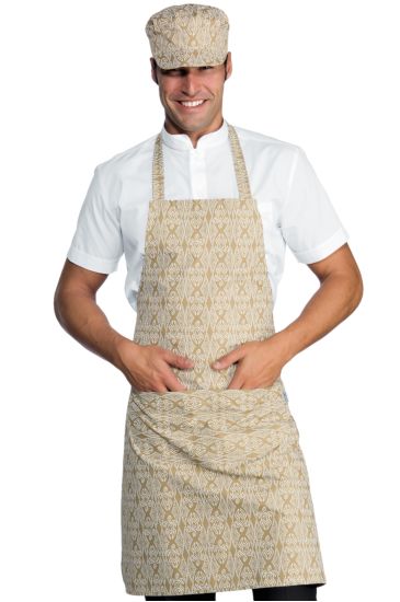 Breast apron cm 70x90 with round pocket - Isacco Maori 95