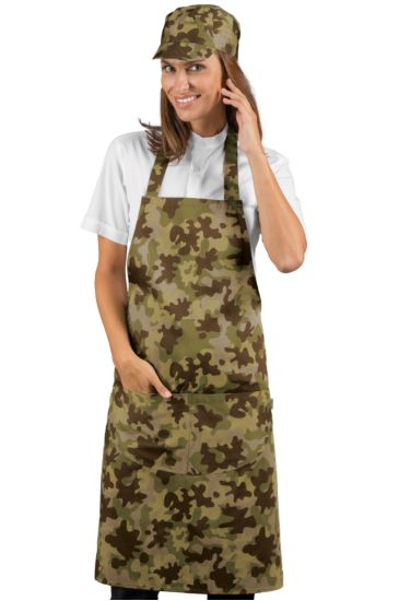 Breast apron cm 70x90 with round pocket - Isacco Camouflage 04