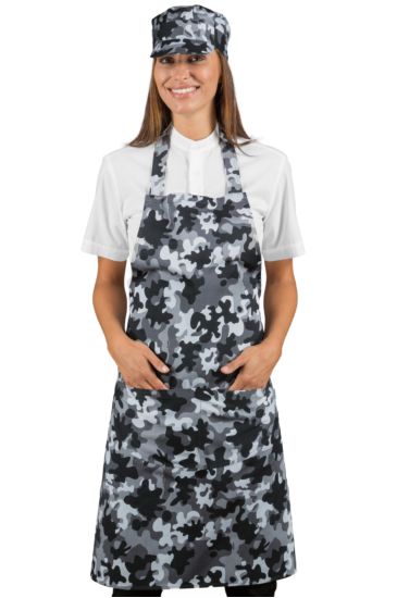 Breast apron cm 70x90 with round pocket - Isacco Camouflage 01