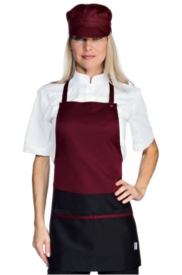 Brooklyn apron - Isacco Black+bordeaux