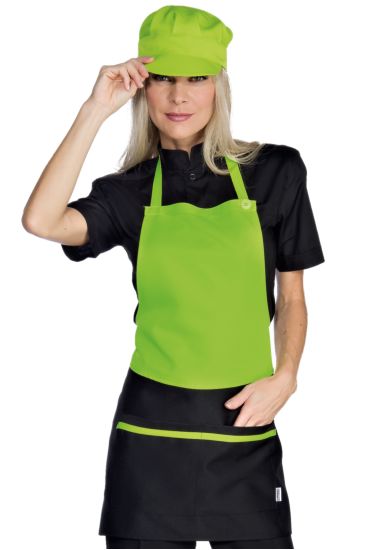 Brooklyn apron - Isacco Black+apple Green