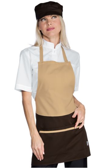 Brooklyn apron - Isacco Biscuit Colour + Dark Brown