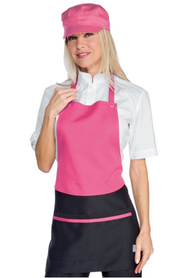 Brooklyn apron - Isacco Black+fuchsia