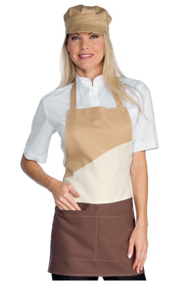 Lollipop apron - Isacco Biscuit Colour+brown