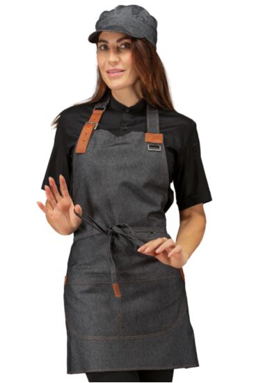 Short Kansas apron - Isacco Black Jeans