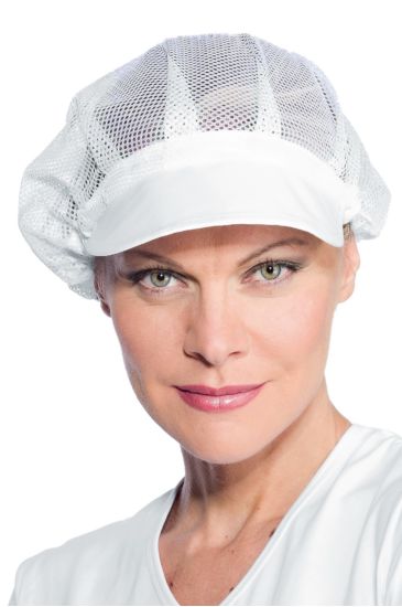 Cuffia Donna rete con visiera - Isacco Bianco