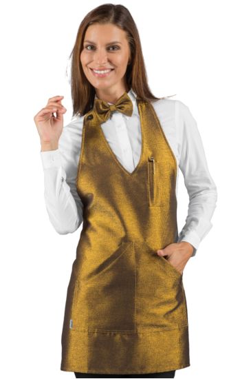 Bistro apron - Isacco Golden Lurex