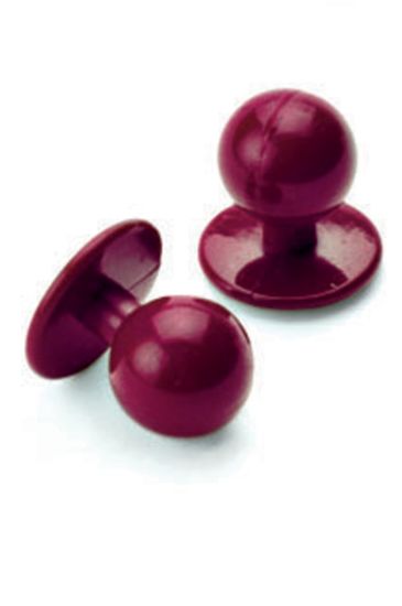 Chef buttons (package of 10 items) - Isacco Bordeaux