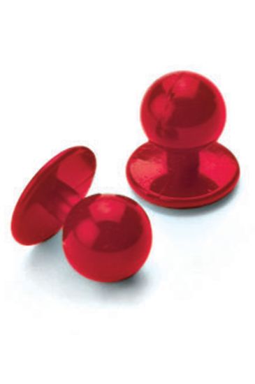 Chef buttons (package of 10 items) - Isacco Red