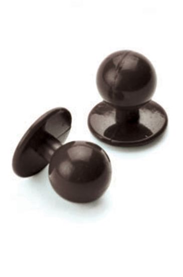 Chef buttons (package of 10 items) - Isacco Dark Brown